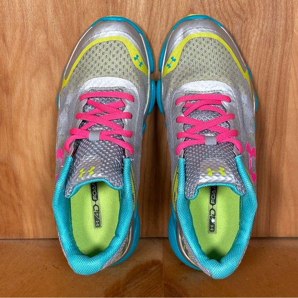 Womens 7 Under Armour Spine RPM Storm Athletic Shoes Grey Blue SEF1004 - Picture 5 of 8